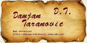 Damjan Taranović vizit kartica